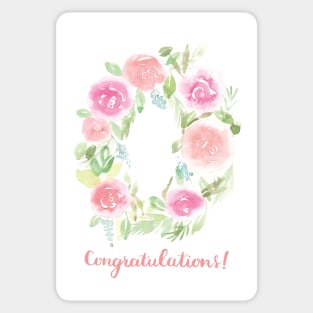 Congratulations Watercolor Card | greeting cards Sticker